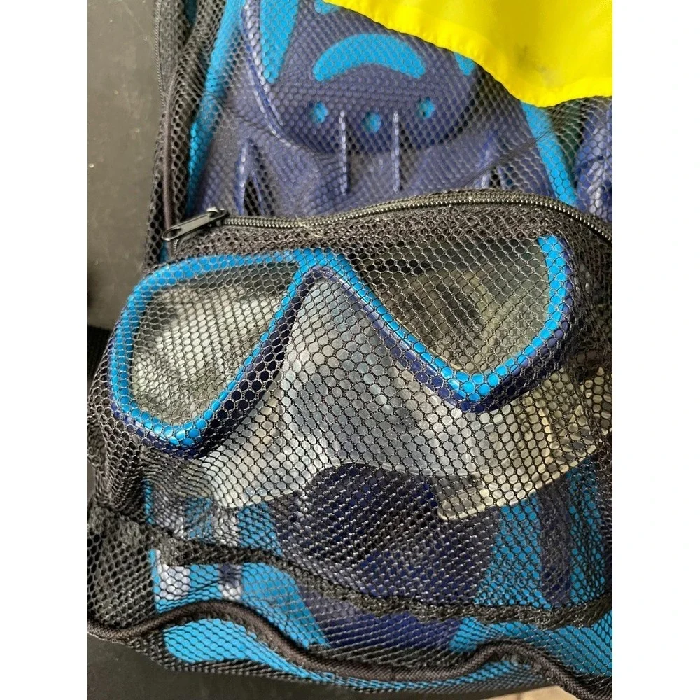 Speedo Dive Snorkeling Gear Set Swim Fins Mask Mesh Bag L Athletic Sporty Adult